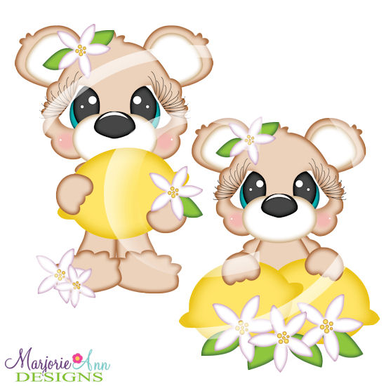 Lemon Bears SVG Cutting Files/Paper Piecing + Clipart - Click Image to Close